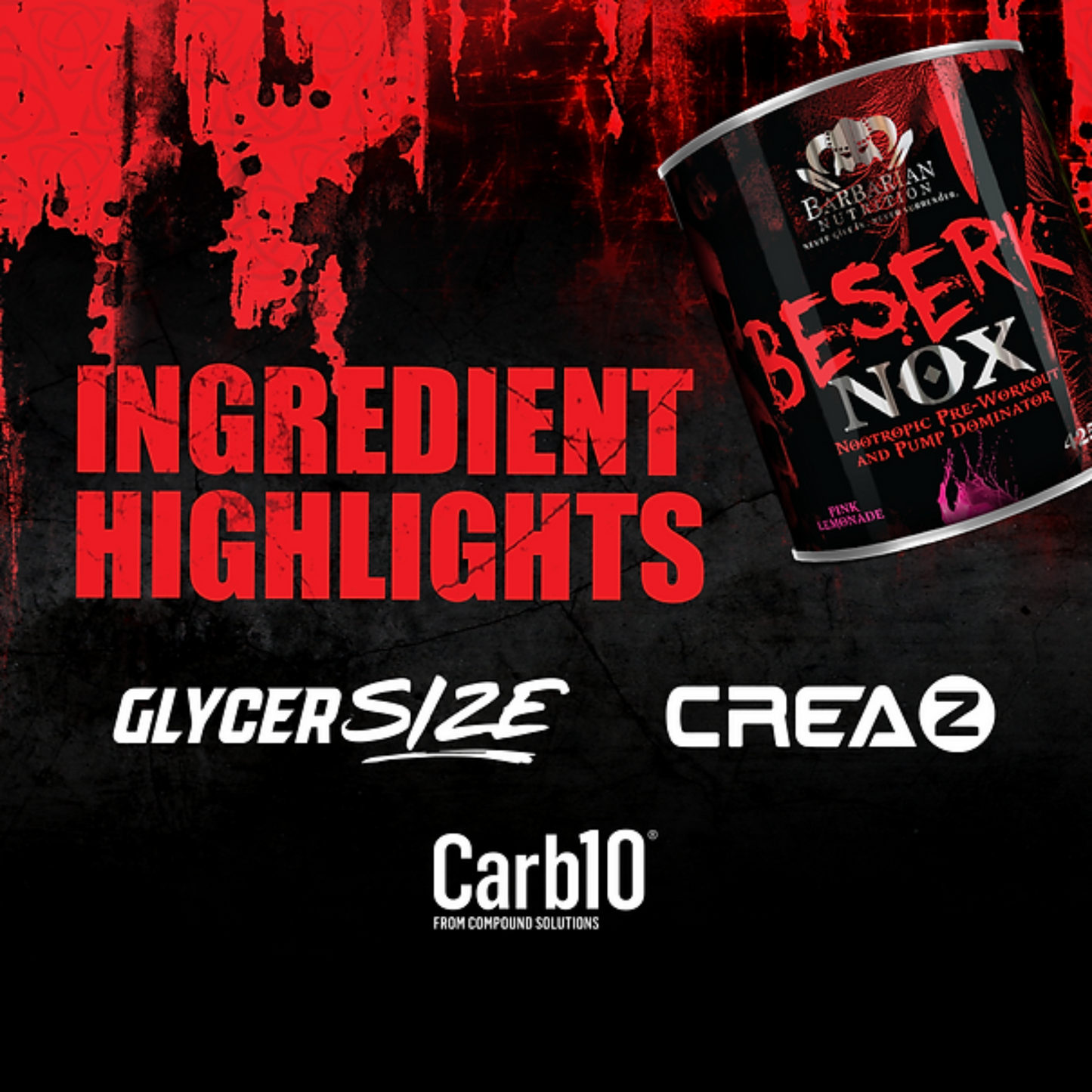 BARBARIAN NUTRITION Beserk Nox Booster 425g