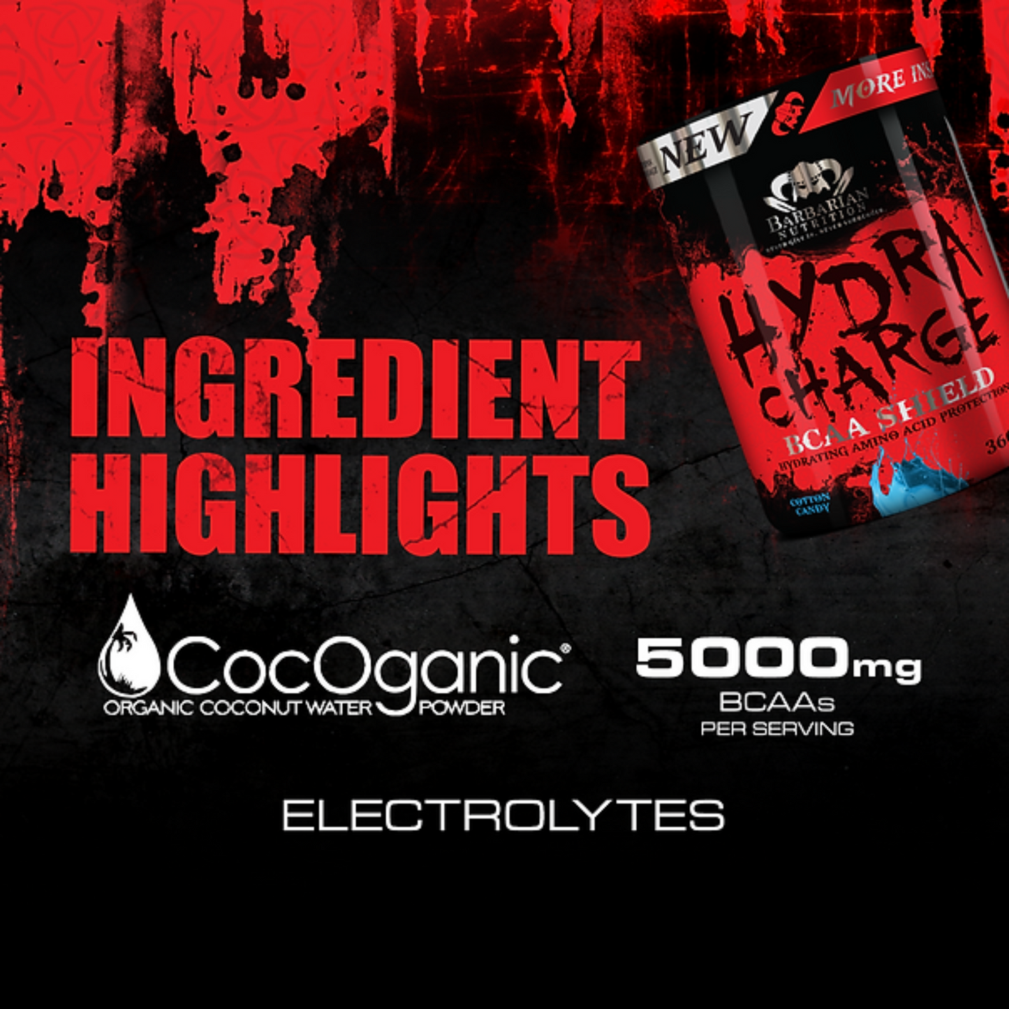 BARBARIAN NUTRITION Hydra Charge (EAA, Electrolyte) 360g