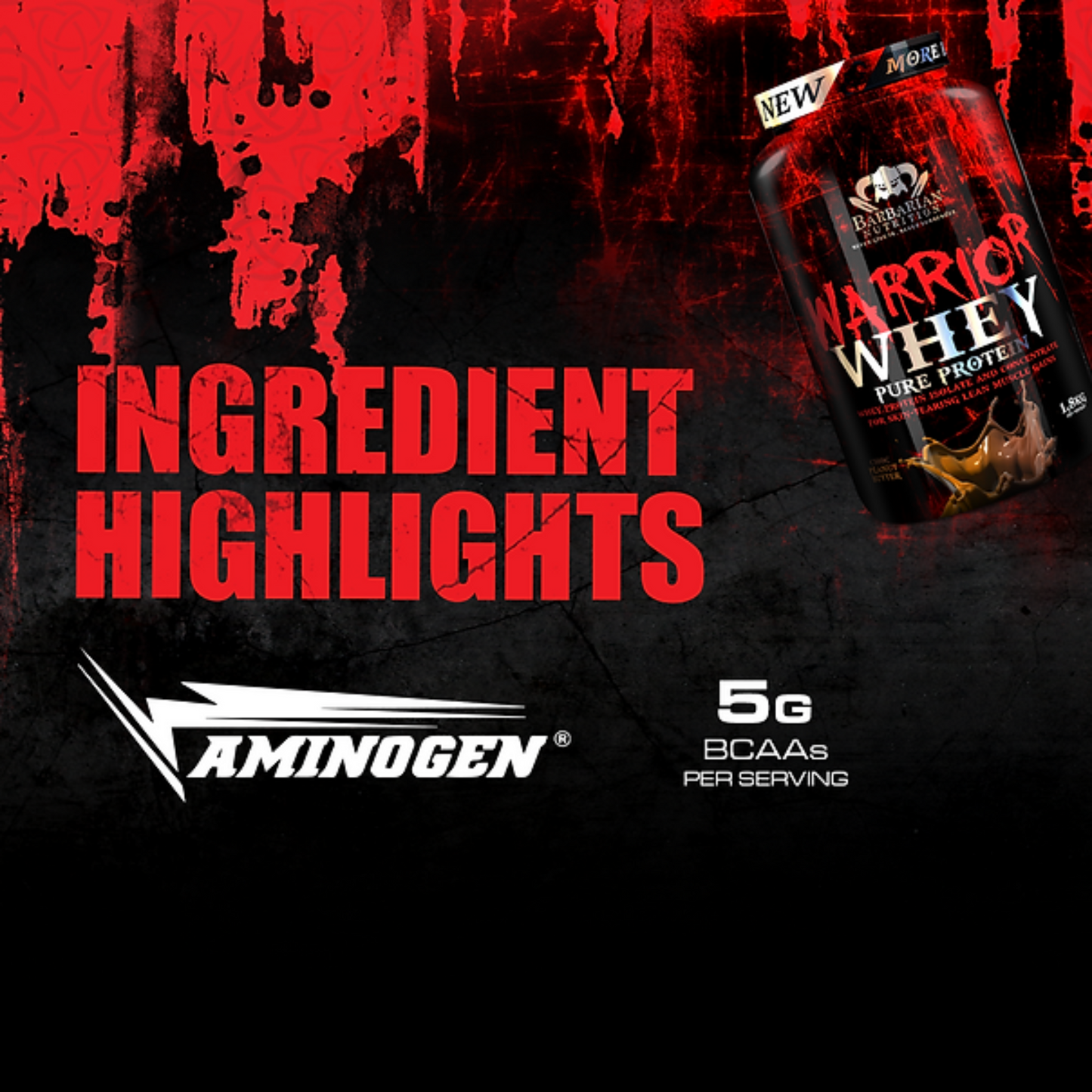 BARBARIAN NUTRITION Warrior Whey Protein 1800g