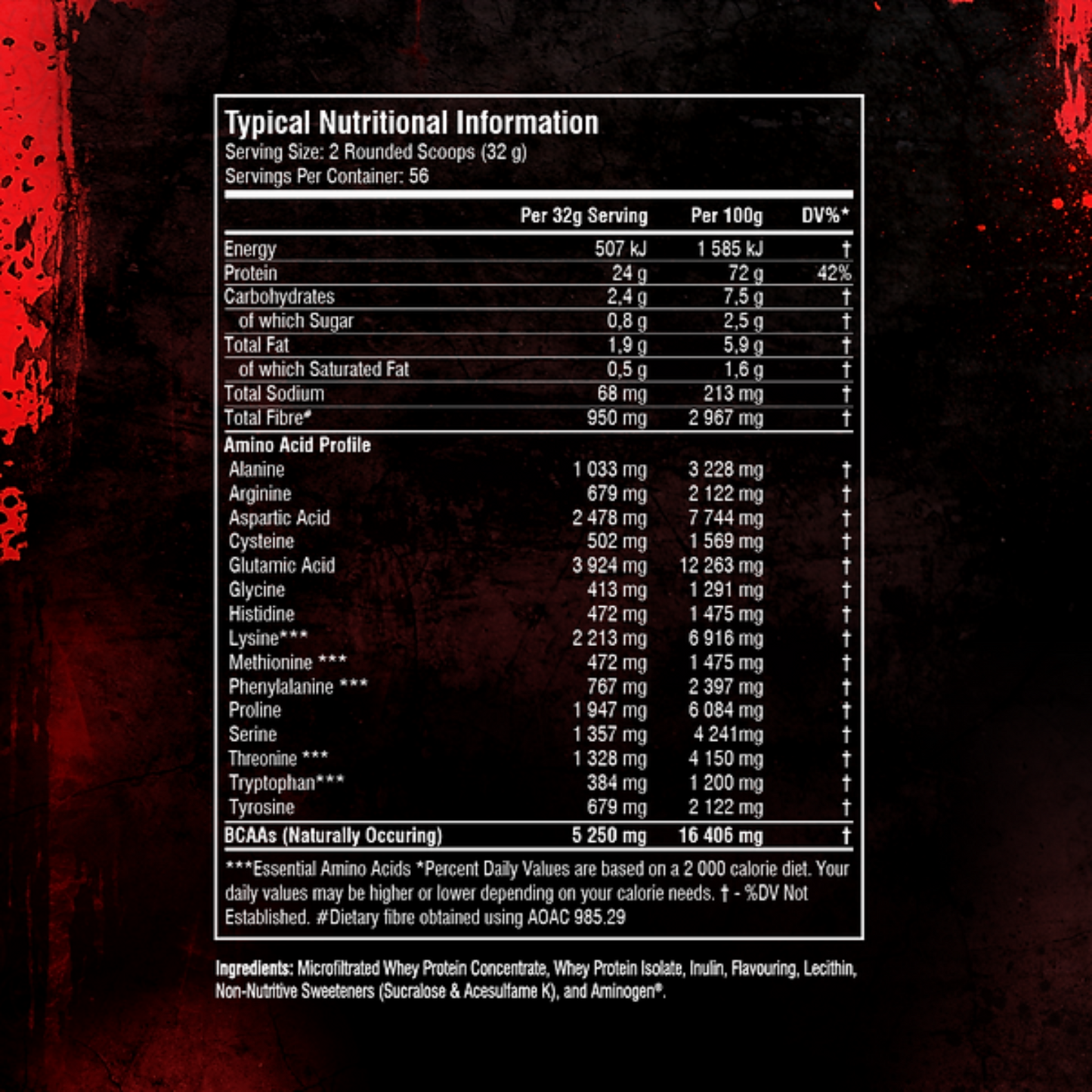 BARBARIAN NUTRITION Warrior Whey Protein 1800g