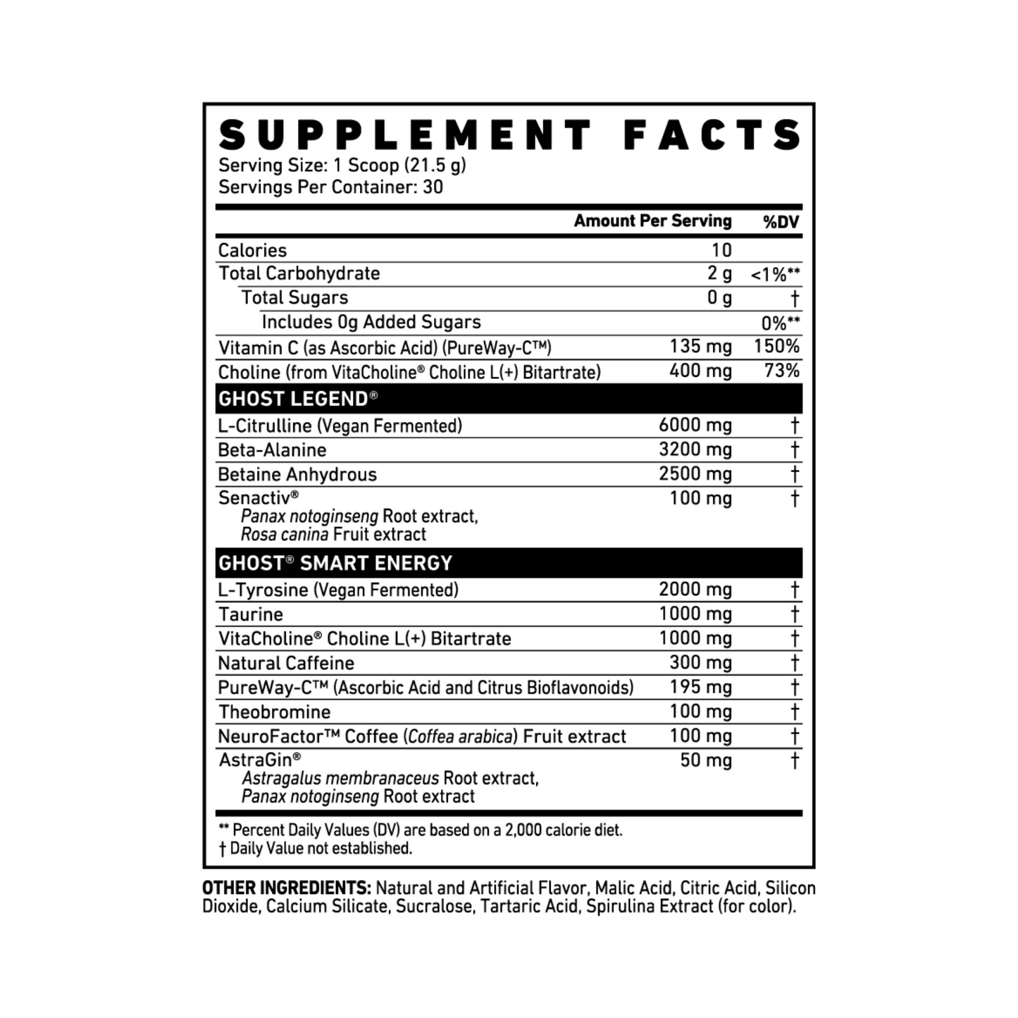 GHOST Legend V4 Pre Workout Booster