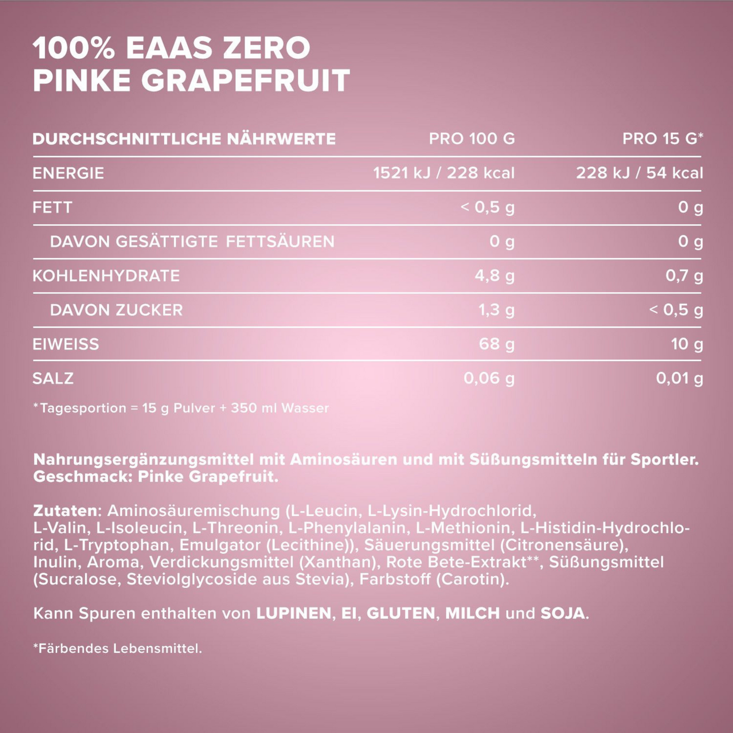 IRONMAXX 100% EAAs Zero 500g
