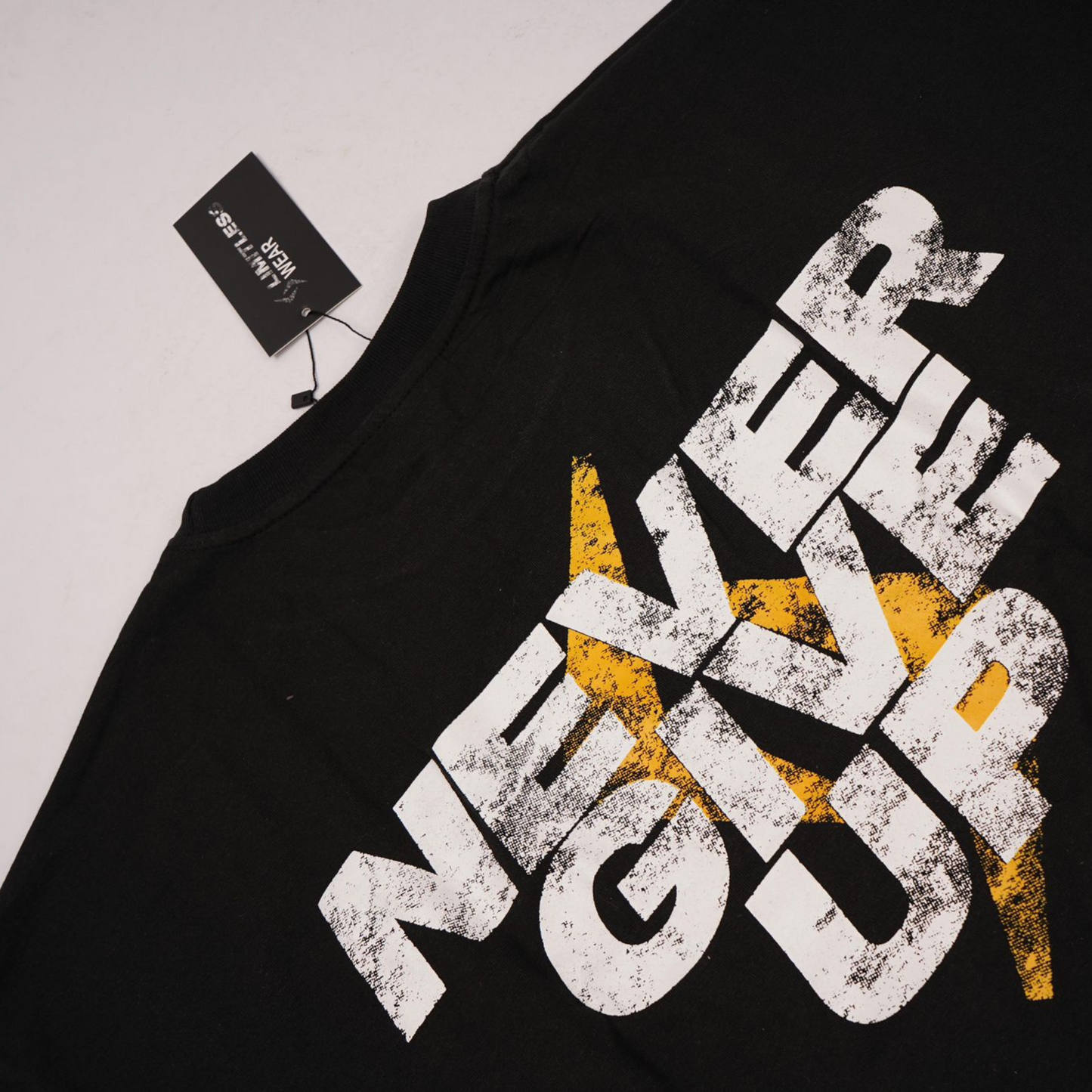 LIMITLESS WEAR Oversized Shirt "Never Give Up"