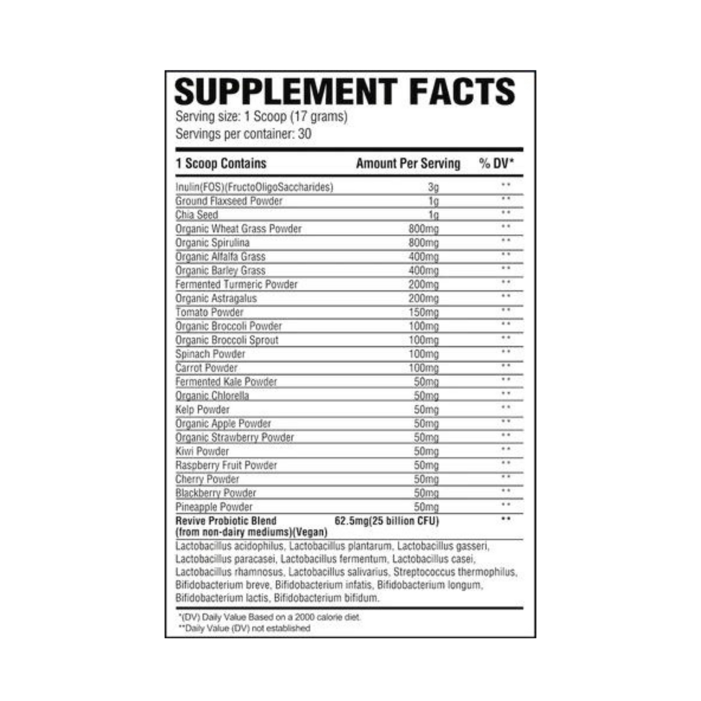 REVIVE Daily Greens Powder 510g