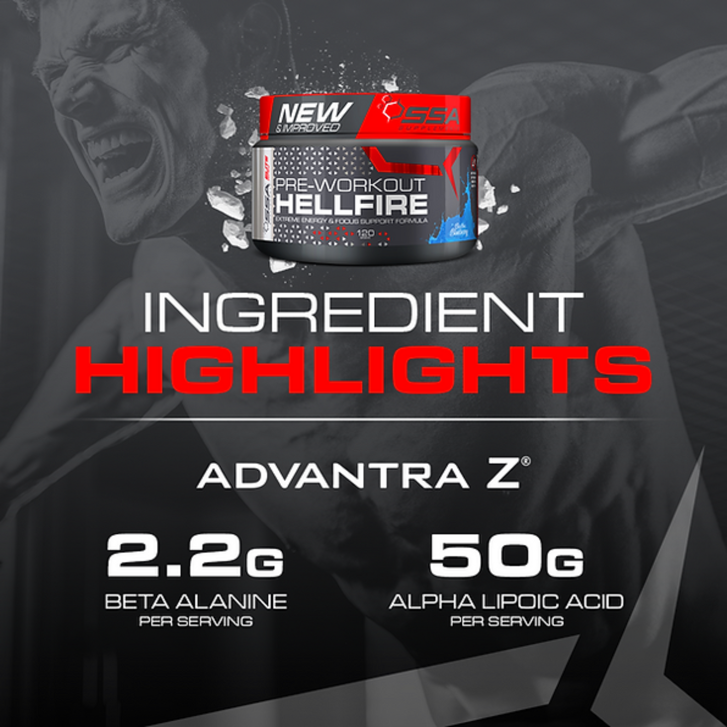 SSA SUPPLEMENTS Hellfire Original Pre Workout Energy Booster