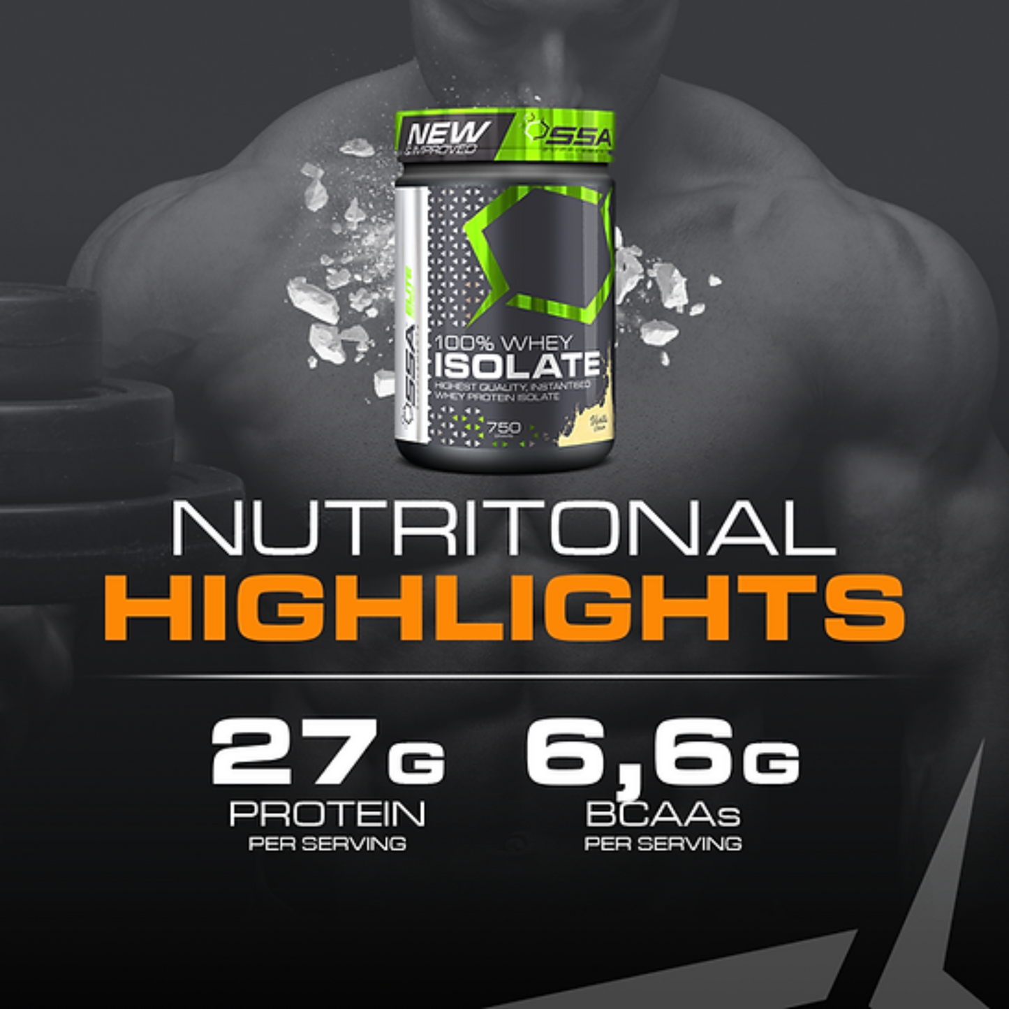 SSA SUPPLEMENTS 100% Whey Isolate 750g
