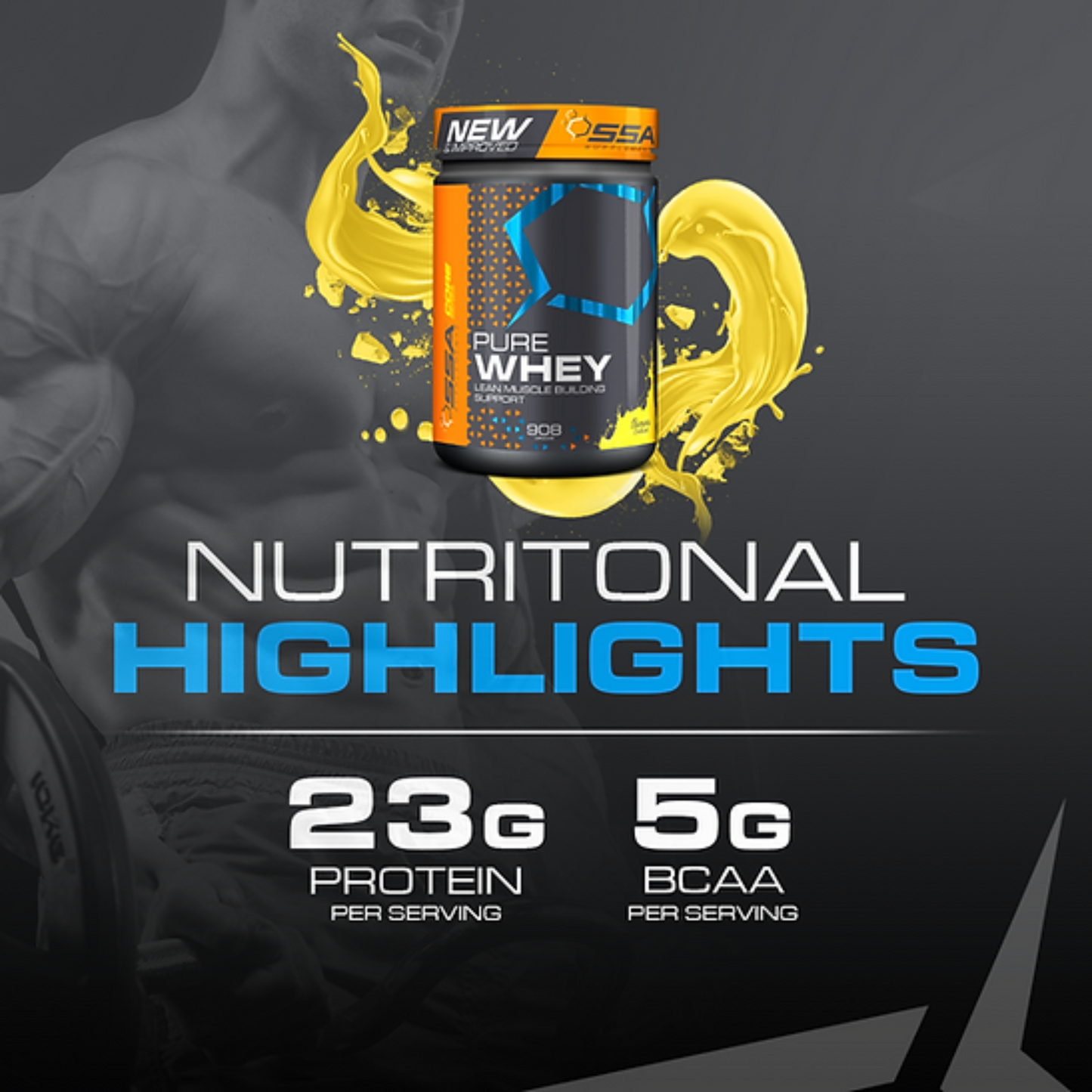 SSA SUPPLEMENTS Pure Whey Protein 908g
