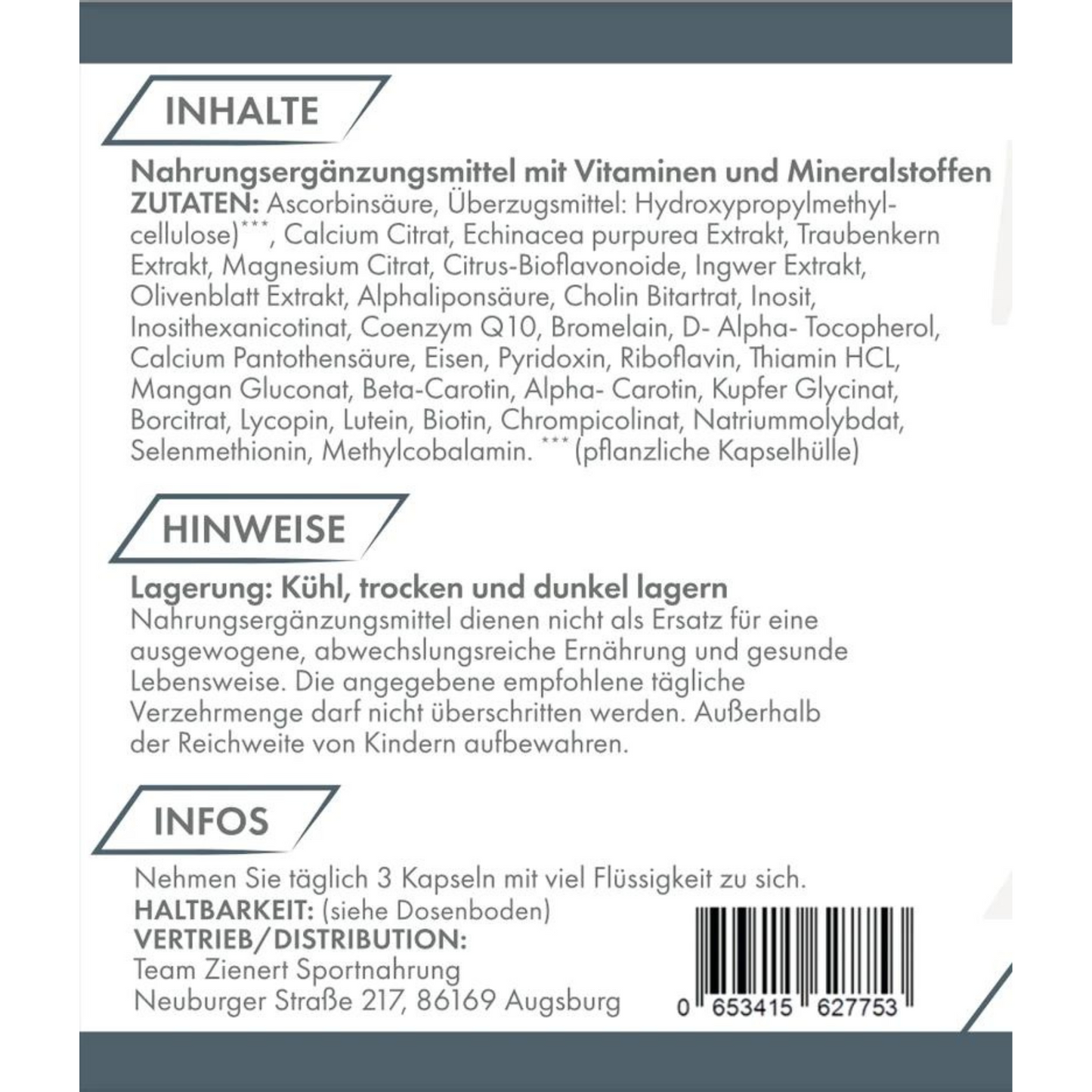 ZNT A-Z Multivitamin 90 Kapseln
