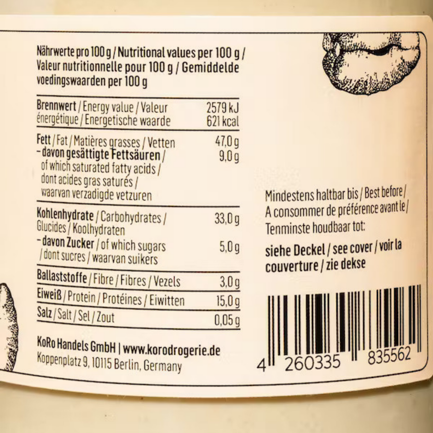 KORO Cashewmus 500g - MHD 30.03.2025