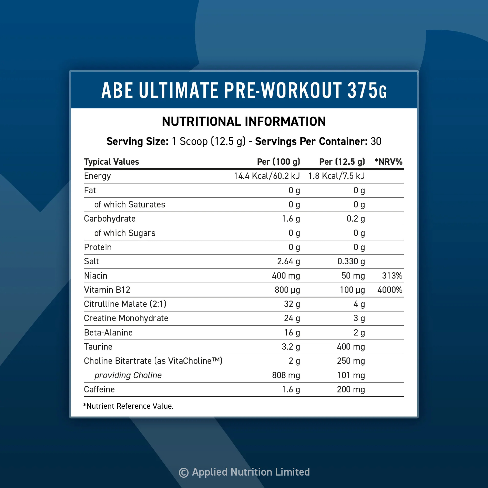 APPLIED NUTRITION ABE All Black Everything Pre-Workout 315g