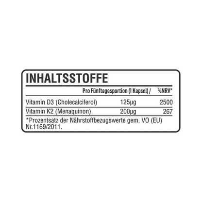 AUTFIT Vitamin D3 + K2 120 Kapseln