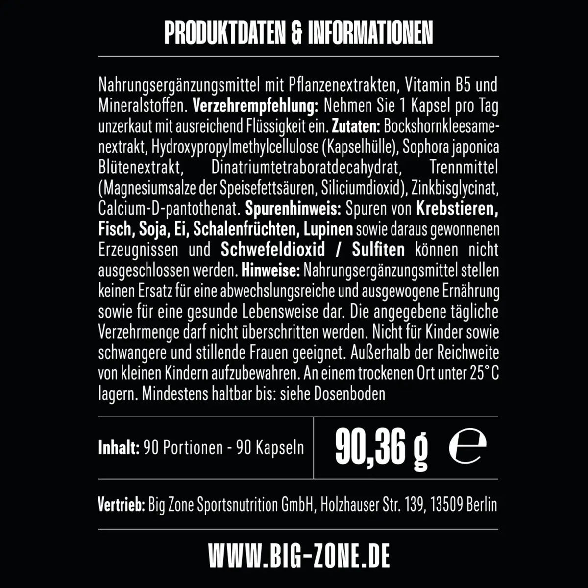 BIG ZONE Bor+ 90 Kapseln