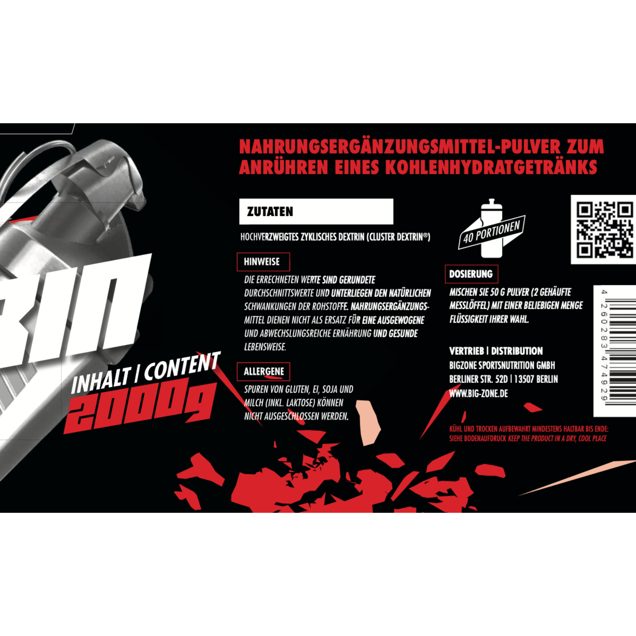 BIG ZONE Cyclo Dextrin (Cluster Dextrin) 2000g