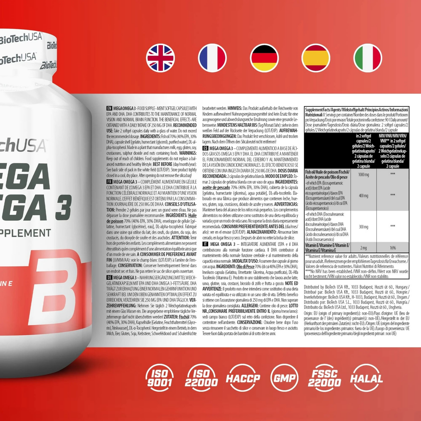 BIOTECH USA Mega Omega-3