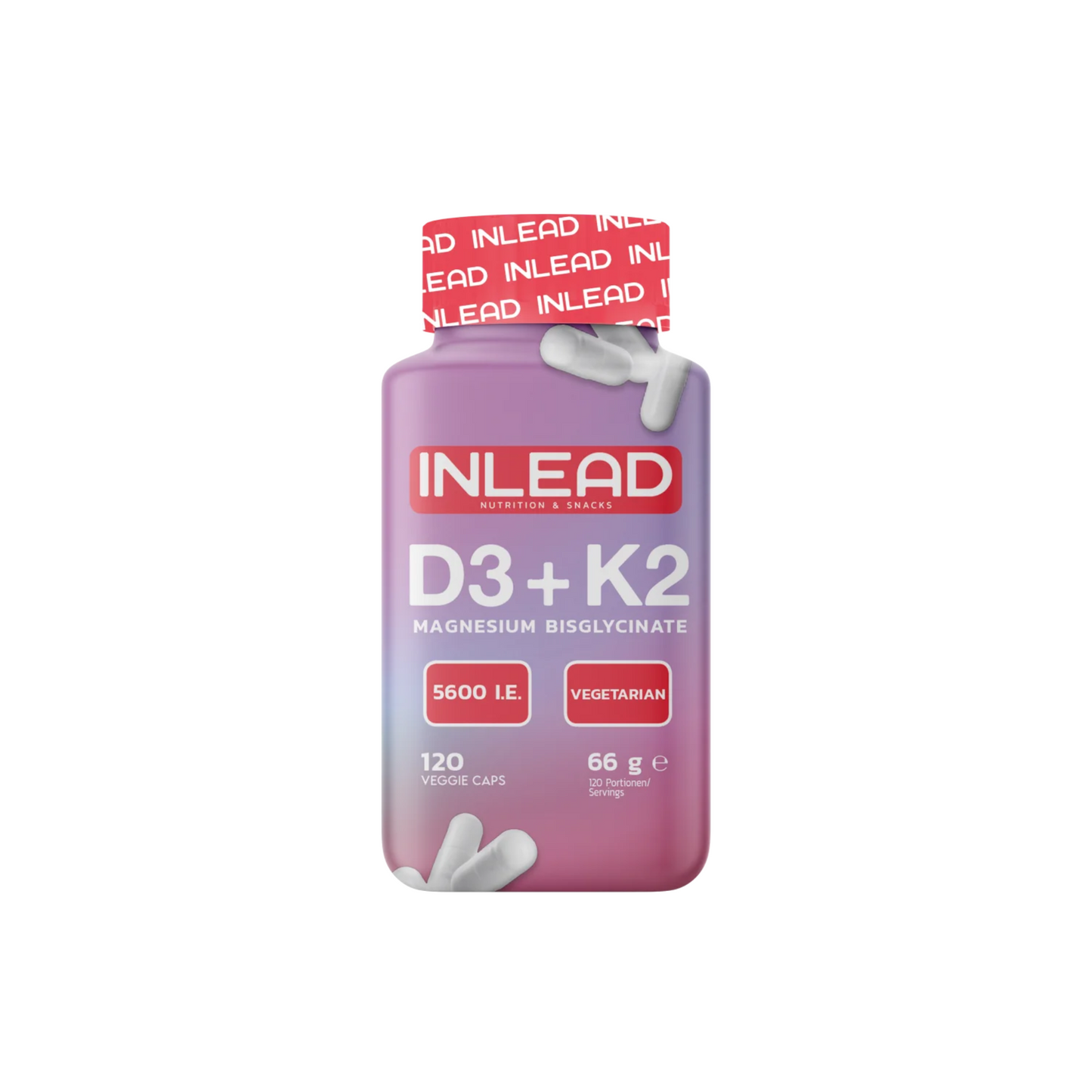 INLEAD Vitamin D3 + K2 + Magnesium 120 Kapseln