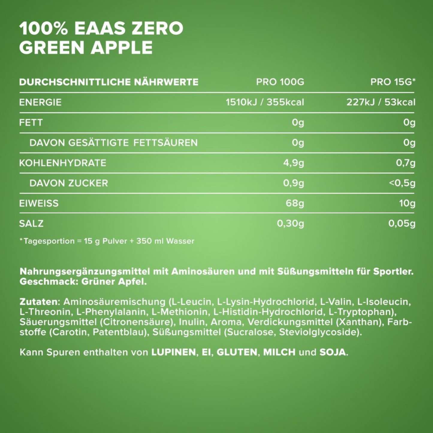 IRONMAXX 100% EAAs Zero 500g