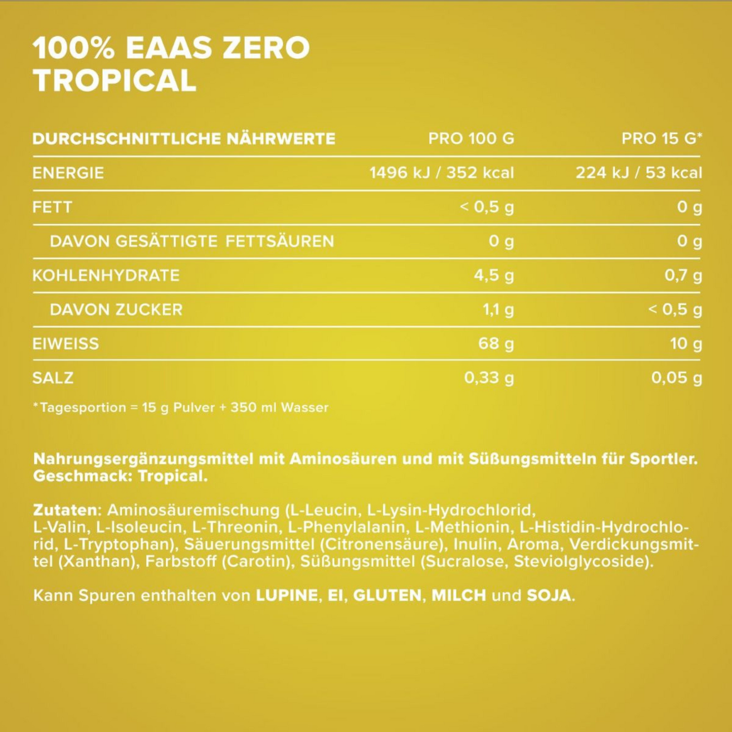 IRONMAXX 100% EAAs Zero 500g