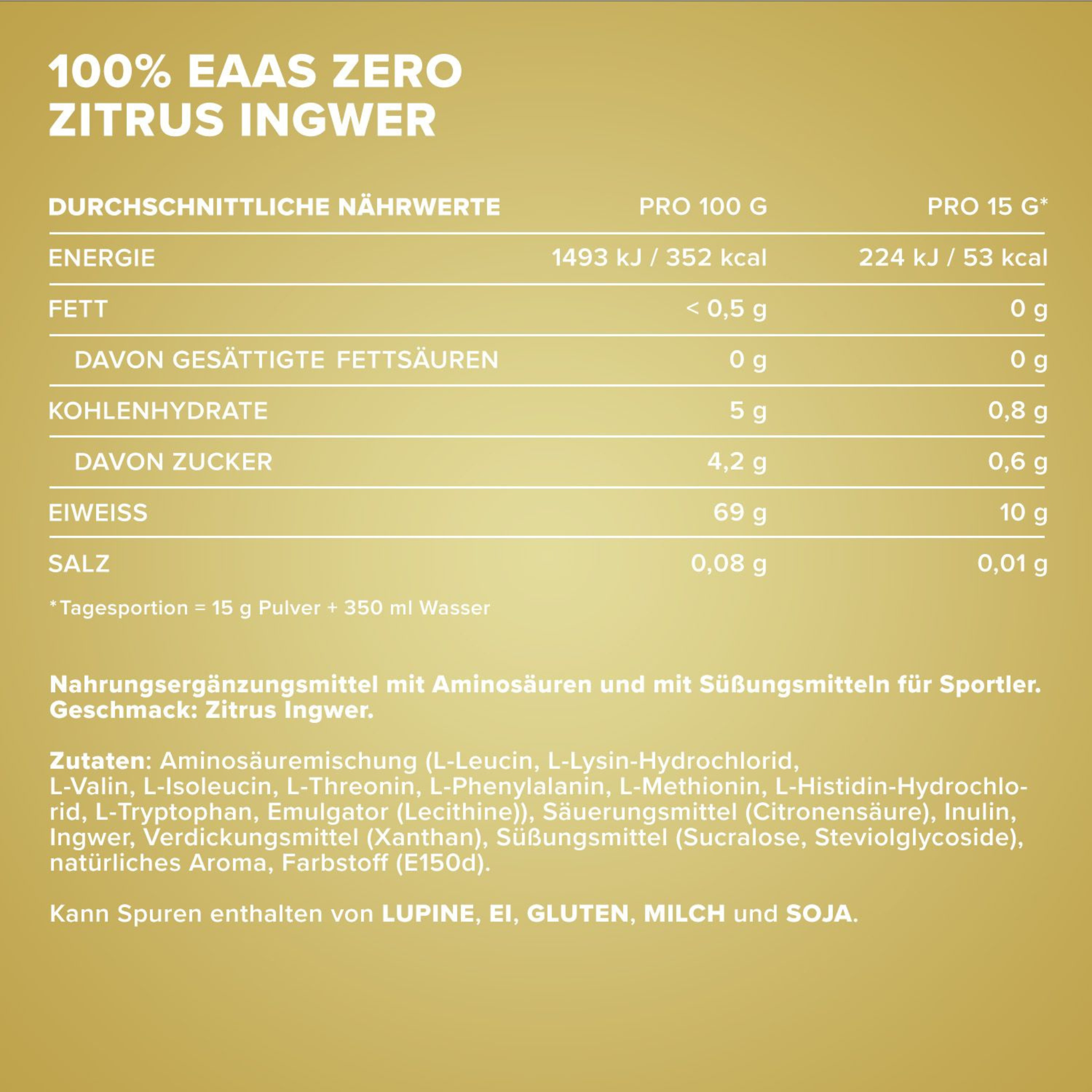 IRONMAXX 100% EAAs Zero 500g