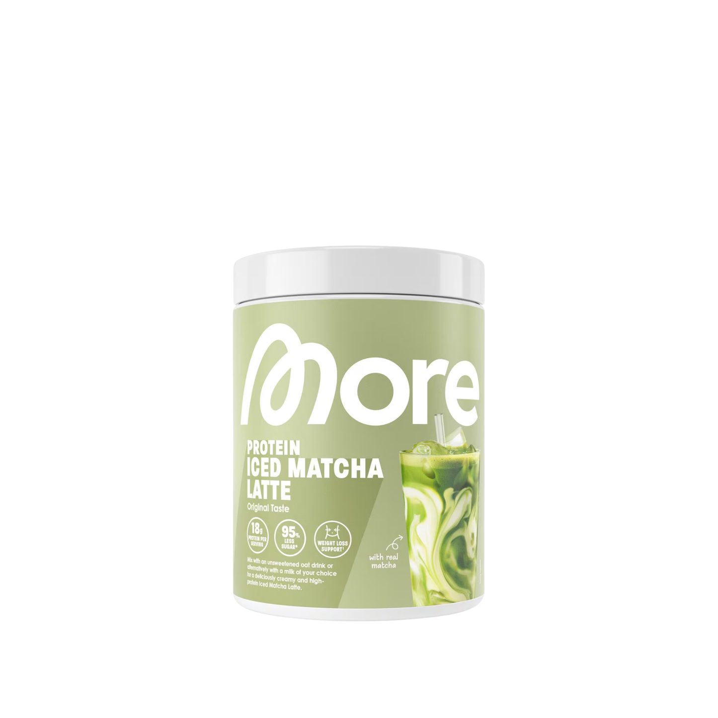 MORE Protein Iced Matcha Latte