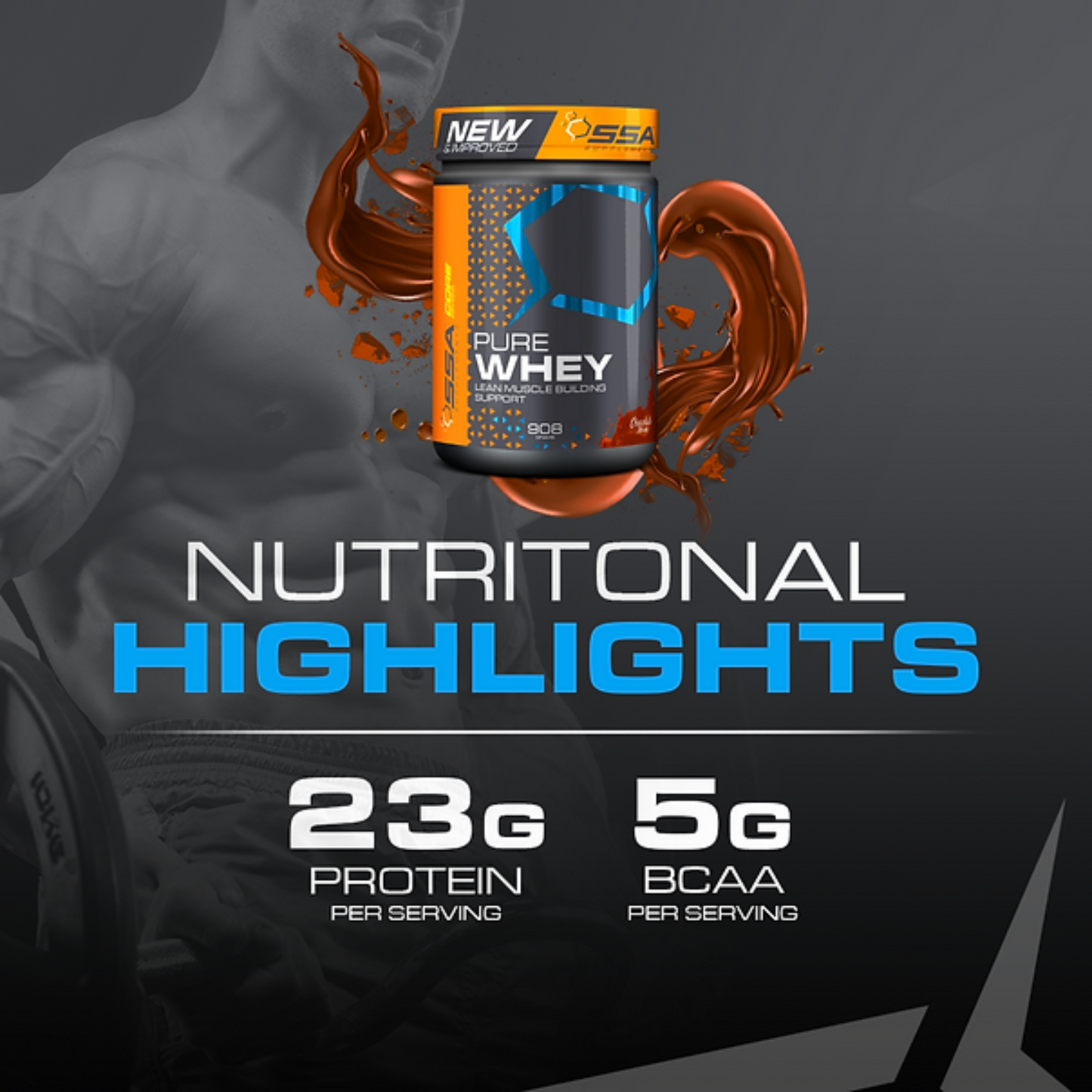 SSA SUPPLEMENTS Pure Whey Protein 908g