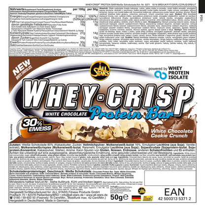 ALL STARS Whey-Crisp Protein Riegel 50g